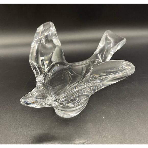 Princess House Lead Crystal Clear Flying Bird Dove Dish - Picture 1 of 13